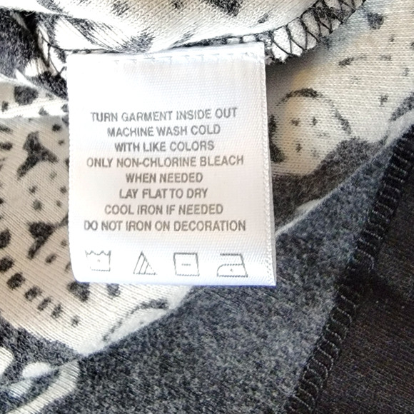 Koret Black Floral Knit Top 100% Cotton Shell & Sequin Detail Sz L LS NEW - Picture 6 of 6